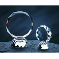 5" Faceted Circle Optical Crystal Award